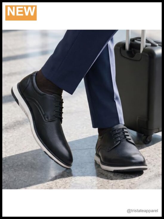 Men\'s Dress Sneakers Oxford Wingtip Breathable Comfortable Non Slip Work Wedding